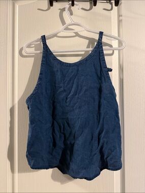 Blu Pepper Navy Blue Scoop Neck Tank Top